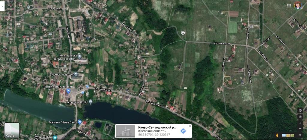 Продам участок Киево-Святошинский район с.Музычи – 15 соток